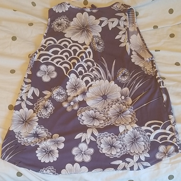 Purple Floral SJS Blouse - Picture 2 of 4